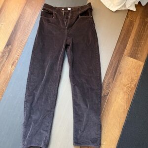 Madewell Dark Brown Corduroy Balloon Pants (28T)